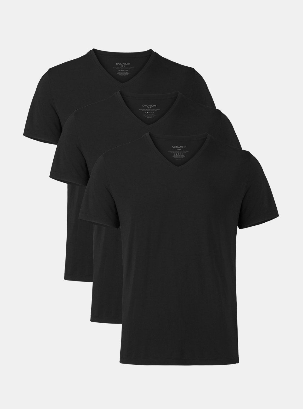 3 Packs Slim Fit T-Shirts Anti Sweat David Archy Modal V-Neck Breathable Undershirt – David Archy UK