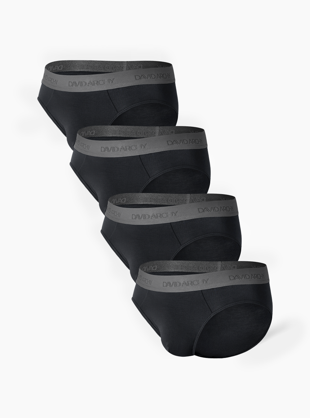David Archy 4 Packs Briefs Pouch Support Bamboo Fiber Elite Men's Underwear  Black – David Archy UK