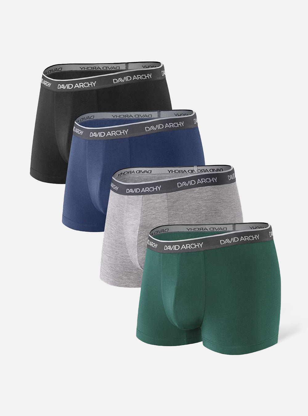 David Archy 4 Packs Bamboo Trunks With Dual Pouch Ultra Soft