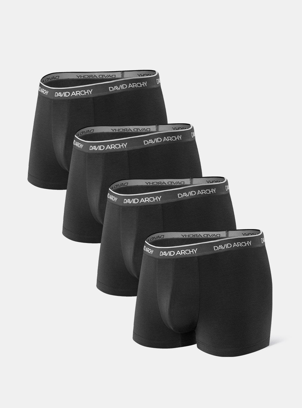 David Archy 4 Packs Bamboo Trunks With Dual Pouch Ultra Soft